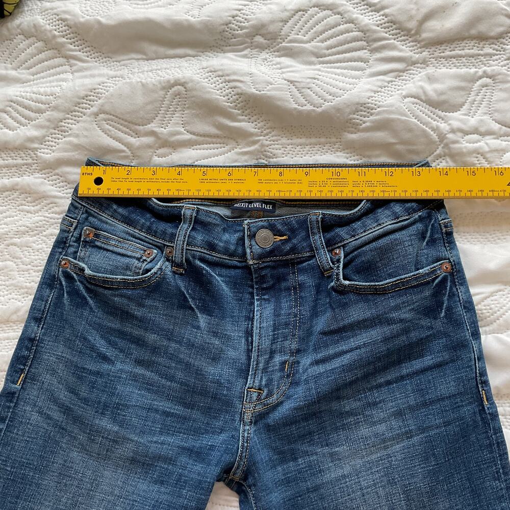 American Eagle Next Level Original Straight Fit Dark Wash Mid Rise Size 30 x 32 - Picture 6 of 13